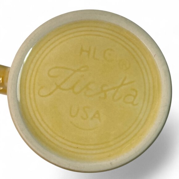 FIESTAWARE Cream Ivory Coffee Cup Homer Laughlin Mug 3.5" Tall Vintage Set Of 2 - Picture 4 of 6